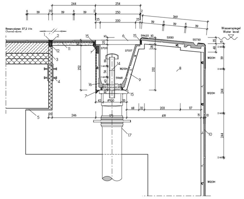 System interface Finnish gutter Agrob Buchtal