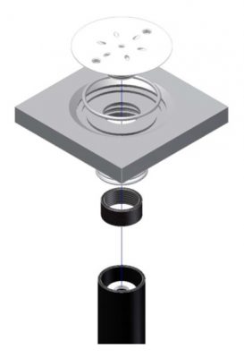 Graphics floor nozzle exploded view